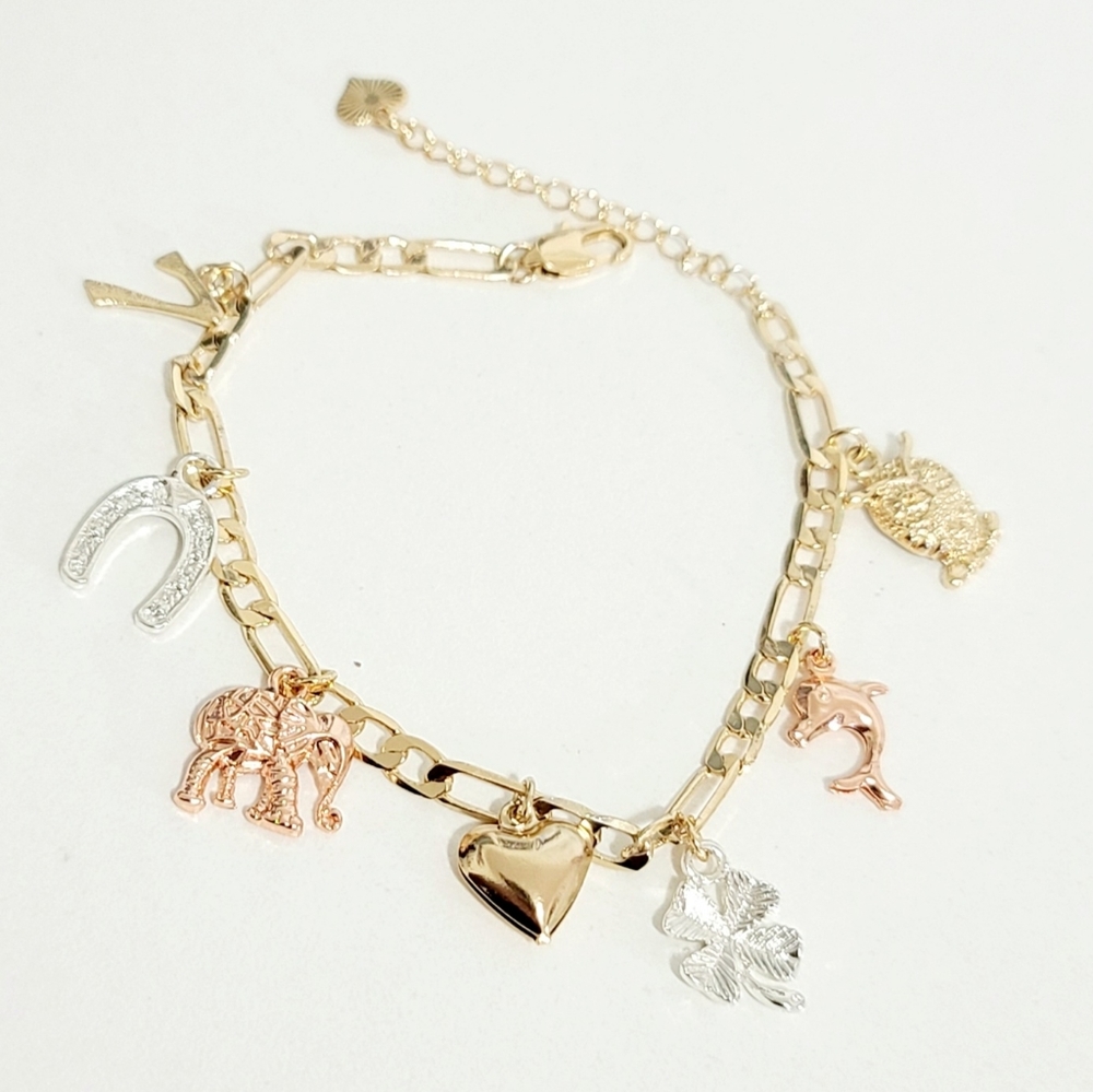 14k Gold Plated 7 power bracelet for Women
